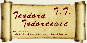 Teodora Todorčević vizit kartica